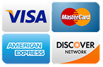 Mole Masters Accepts Visa, MasterCard, Discover and American Express